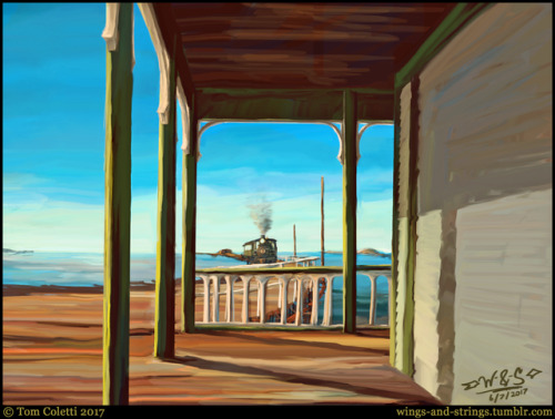 “Harford Wharf - Unfinished”Just a quick little painting study that I never got around to completing