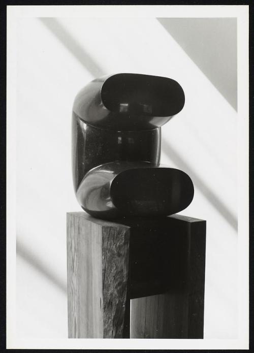 Isamu Noguchi, Blackness, 1967-70, basalt on pine basePhoto by Shigeo AnzaiPrivate collection, on lo