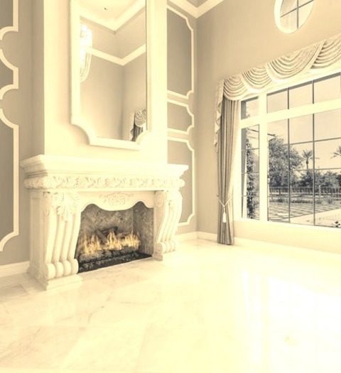 Traditional Living RoomHuge Elegant Formal And Open Concept Marble Floor And Multicolored Floor Living