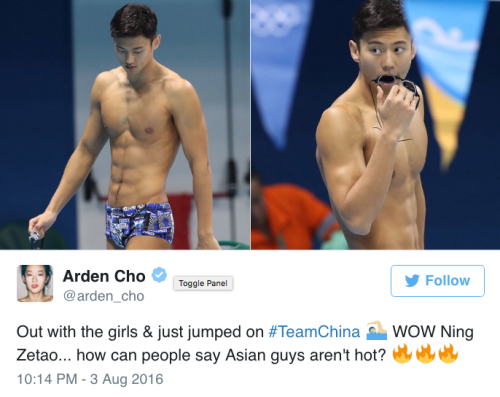 the-movemnt: Team China swimmer Ning Zetao is shattering stereotypes about Asian men. Twitter has a 