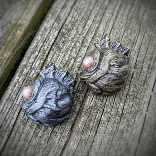 Working on tarnished versions of the Deep One brooch. I may like these better actually.. . . . . . .