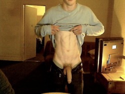 allforforeskin:  jackbaker1994 | 21 y/o | 8.5 inch hard | Englandjackbaker1994​ here is definitely one of my favorite submissions lately. Look at this guy! So fuckin’ hot, from that smooth, ab-ripped body to that monstrous, huge cock. I definitely