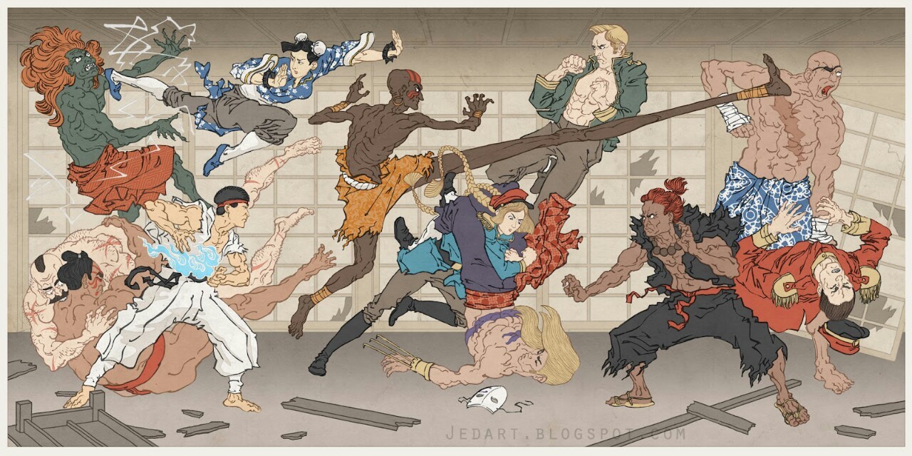 ca-tsuka:  Ukiyo-e Heroes by Jed Henry 