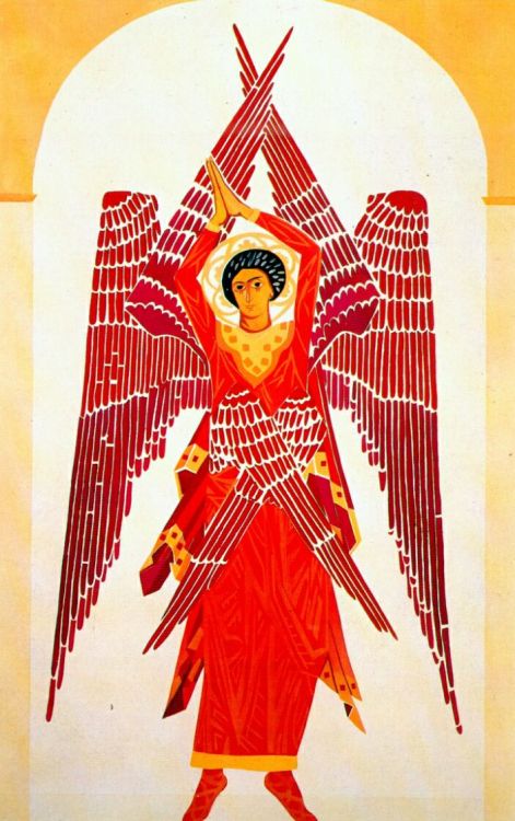 natalia-goncharova: Liturgy six winged Seraph, 1914, Natalia Goncharova