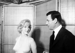 ourmarilynmonroe:“Still she hangs like a bat in the heads of the men who met her, and none of us wil