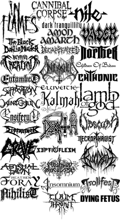 metal-me:  Some of my favourite bands, transparent. Enjoy! 