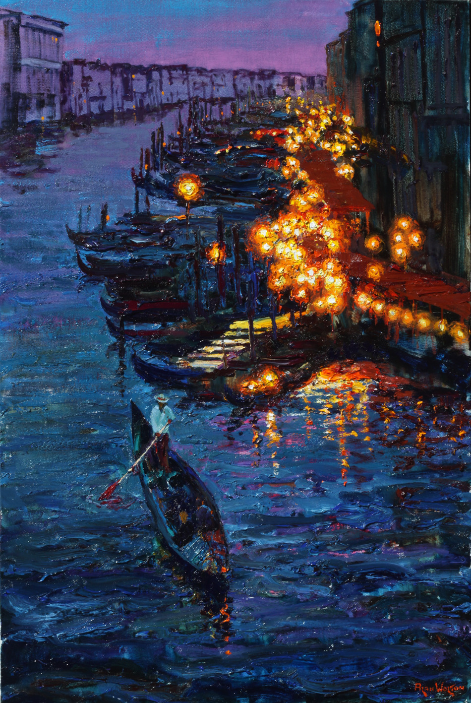 huariqueje:  Nocturnal Splendor  -   Alan Wolton   British, b. 1934     Oil on