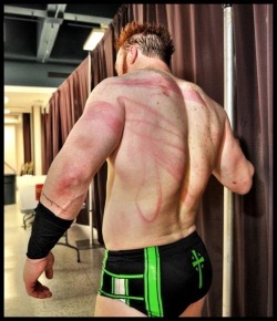 thefullmetalwwant:  And they said wrestling is fake  DAMN O.o Poor Sheamus!!! Is it wrong for me to perv over the great arse shot though!? 