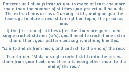 crochet-gifs:   Learn to Crochet!Crochet Gif Tutorials: Crocheting into the Chain