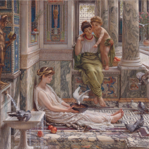 didoofcarthage:The Corner of the Villa by Sir Edward John Poynter1889oil on canvasprivate collection