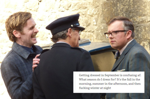 gingerpop42: ange-face:  Endeavour text posts || S6 Behind The Scenes Edition – photo credit to @jod