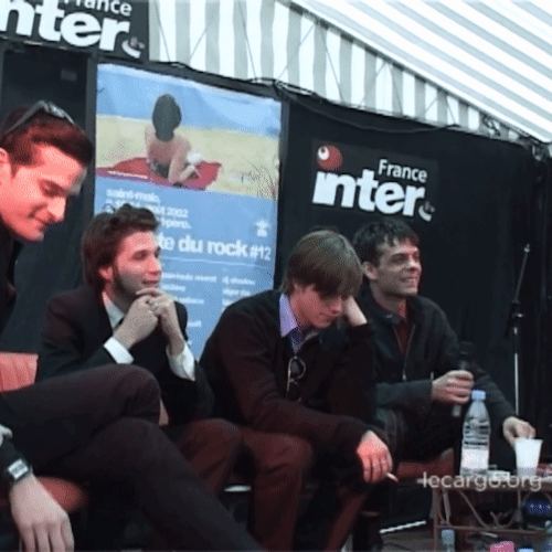 Interpol At La Route Du Rock, 2002, During A Press Conference.
