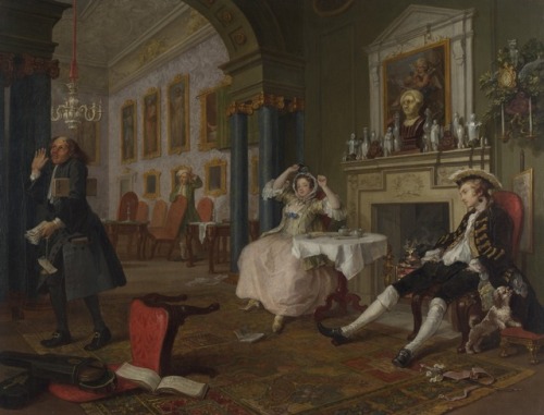 William Hogarth, Marriage à-la-mode: 2. The Tête à Tête, 1743.