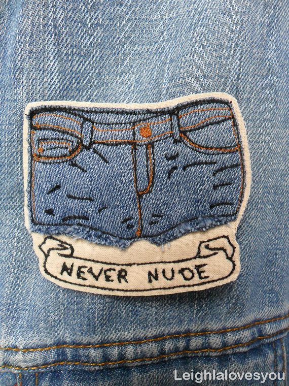 etsy:  For that Arrested Development binge-watching party. Never Nude Embroidered