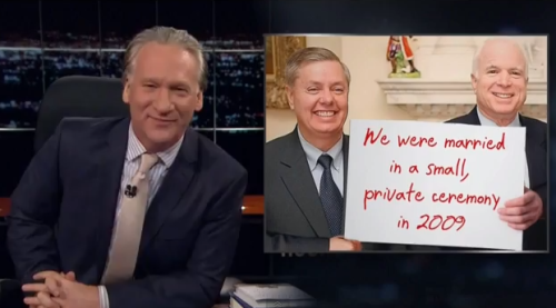 Bill Maher presents Celebrity Confession Signs. 