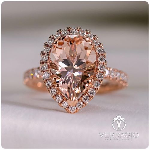 The light of love will always shine through : Tradition-180HOV in Rose Gold with a Pear-Cut Morganit