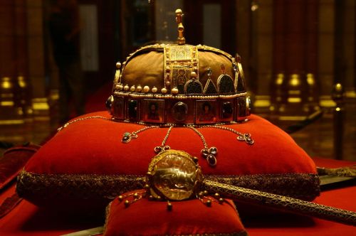 The Holy Crown of Hungary also known as Crown of St.Stephen, used in coronations since the 12th cent