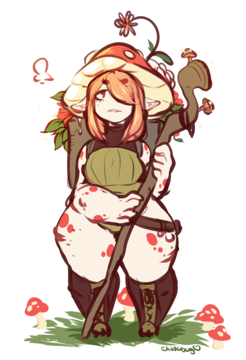 a mushroom girl i did over on my Twitter! 