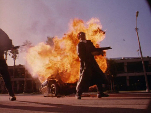 Just a few of the many explosions in about the first 10 seconds of Richard Pepin’s Hologram Man.