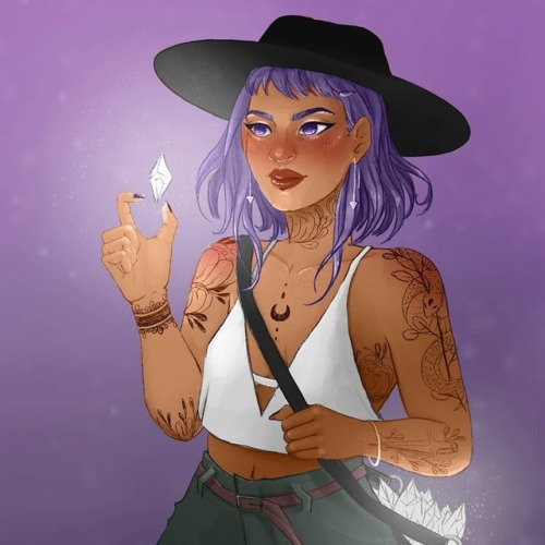 Beautiful amethyst witch by @jacquelindeleon and next #drawthisinyourstyle #challenge ✌ Swipe to see