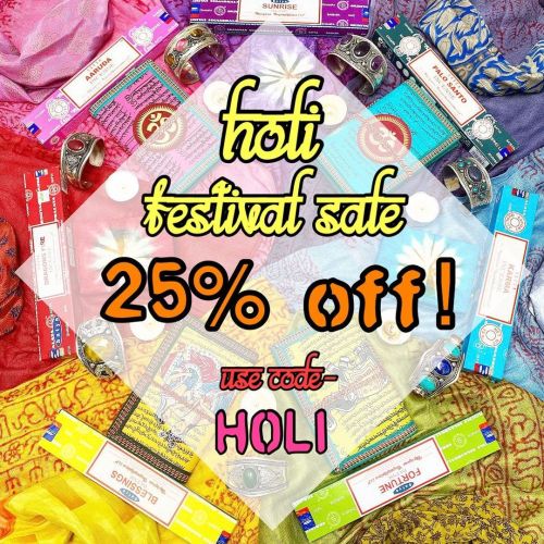 ✨HAPPY HOLI!✨ 25% off all orders when you use the code- HOLI Sale ends tomorrow! ॐ www.ohmboho.com 