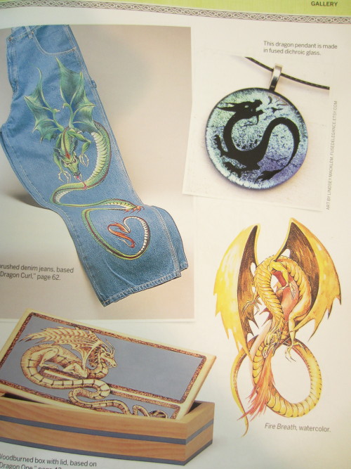 So today I got a lovely package from Fox Chapel Publishing! One of my fused glass dragon pendant des