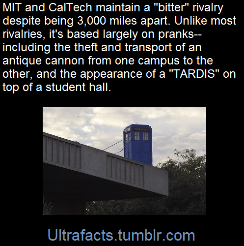 ultrafacts:  The Caltech–MIT rivalry is a college rivalry between the California