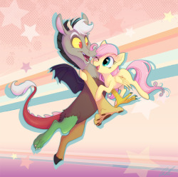 Laugh and Peace by C-PuffWell this is certainly adorable. (This artist has a tone of cute Discoshy pictures. Awwww &lt;3) 