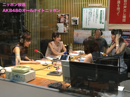 mayuwatanabe:   Sashihara Rino, Watanabe Mayu, Kashiwagi Yuki, Yamamoto Sayaka and Miyawaki Sakura on ANN 8/24