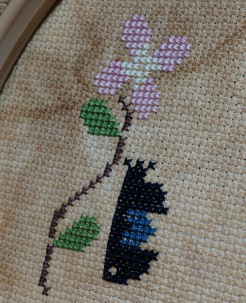 More biscornus that I started for Stitch Maynia&hellip; (Patterns from The Floss Box, Fireplace (Ets