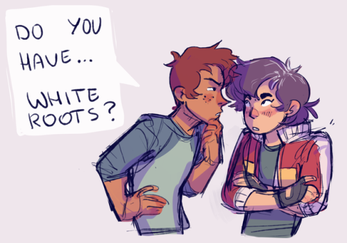 lavenderdreamer13:Keith, leaving in the middle of a conversation to quickly find an alien hair dye f
