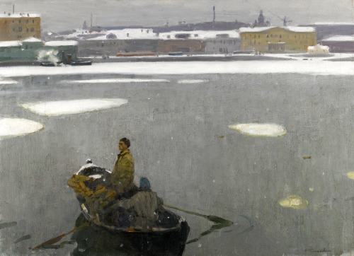 NIKOLAI GALAKHOVThe Neva In WinterOil on Canvas30.75″ x 42″