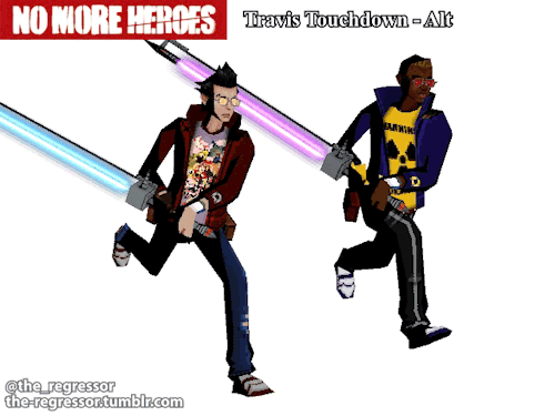 Travis Touchdown -alt-Blacktober may be over, but I can still do melanin versions of characters :D-M