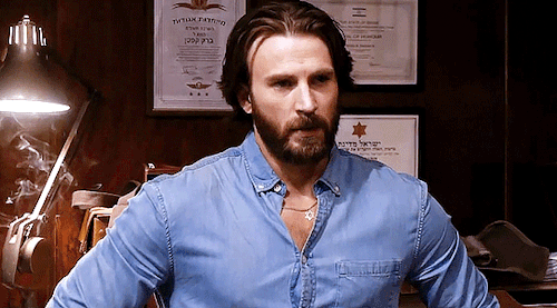 capsgrantrogers:Chris Evans in The Red Sea Diving Resort (2019)A professional movie and they still g