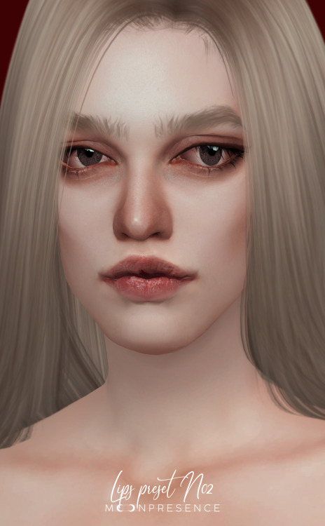 moonpres-sims:FEMALE LIPS PRESETS N01-05all ages | only female | custom thumbnailDOWNLOAD (early acc