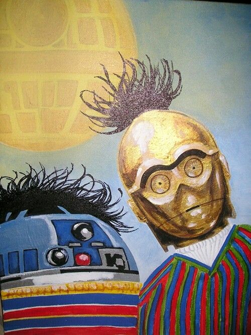 tabbythekouhai:jimhenson-themuppetmaster:jimhenson-themuppetmaster:Star Wars meets Sesame Street Art