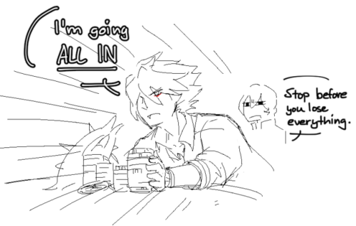 They’re about to rob the Vegas casino dry. (except Karna because he got horrible luck) 