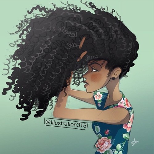 queenoftheangelarmy: afrodesiacworldwide: illustration315 IM IN LOVE OK DONT TOUCH ME