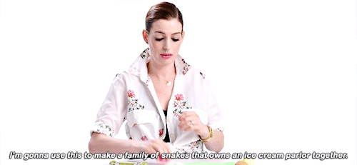 hunters-schafers: Anne Hathaway Tries 9 Things She’s Never Done Before