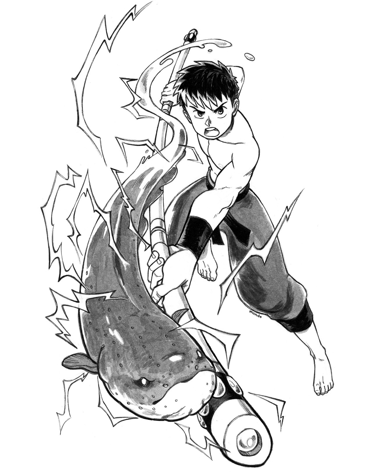 raymondoart:       The first 7 inktober of mine this year!! I’m tackling dynamic