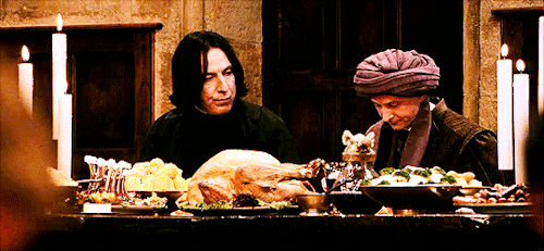 scverussnape:He teaches Potions, but he doesn’t want to - everyone knows he’s after Quirrell’s job. 