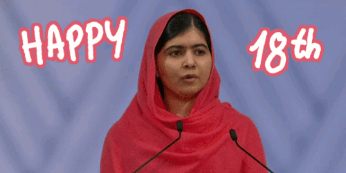 spiderinthecupboard:Happy 18th birthday to Malala Yousafzai (born on 12 July 1997 in Mingora, Pakist