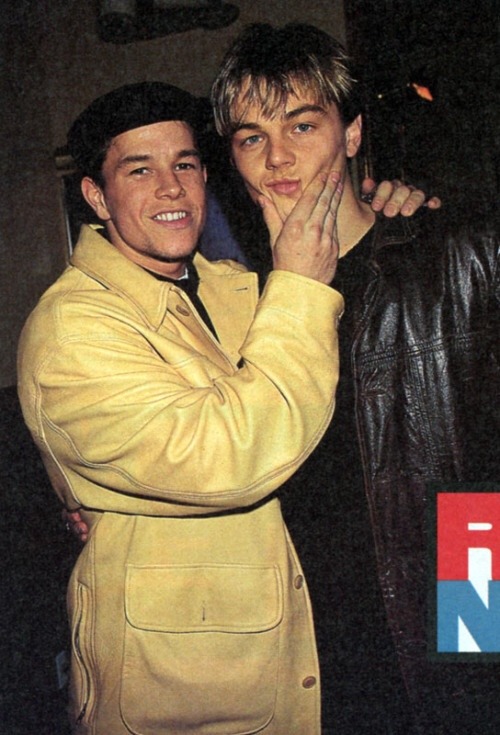 dicaprio-diaries:Mark Wahlberg &amp; Leonardo DiCaprio, Rolling Stone, 1995.