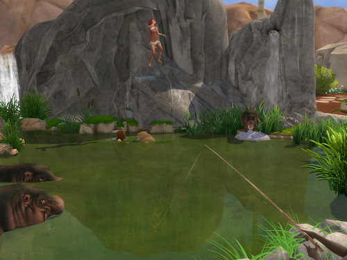 kyriat-sims: Hippos Heaven / Community lot - Pool There are reasons to be scared of the hippopotamus