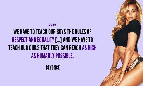 knowlescarters:  Favorite Artists: BEYONCÉ “We teach girls to shrink themselves, to make themselves smaller. We say to girls: “You can have ambition, but not too much. You should aim to be successful, but not too successful, otherwise, you will