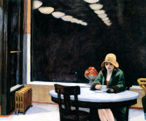 24hoursinthelifeofawoman2:Edward Hopper, Automat, 1927, oil on canvas, Des Moines Art Center