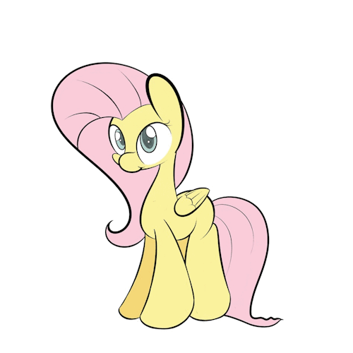 ummfluttershy:  Thank you! I messed up the cutie mark ITS TOO LATE TO TURN BACK NOW AHH  Eeee, lookit dat cute bouncy Flutters! <3