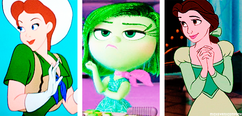 mickeyandcompany:Disney ladies + green (Happy Saint Patrick’s Day!)