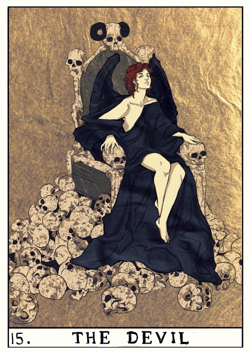 sheepskeleton:VC Tarot Cards15. - The Devil - Armand (the Coven Master)