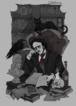crimsonopera:  Edgar Allan Poe and H. P. Lovecraft by IrenHorrors